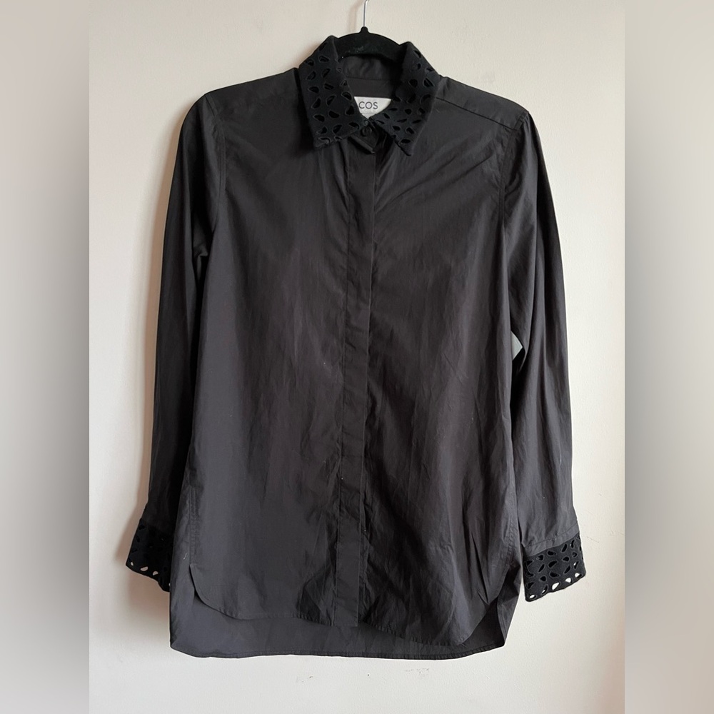 COS REGULAR-FIT MACRAMÉ SHIRT - Picture 4 of 13